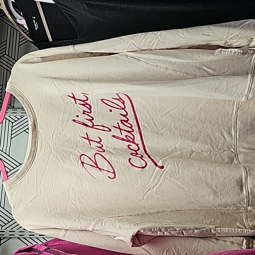 Wildfox Cream and Pink Sweater